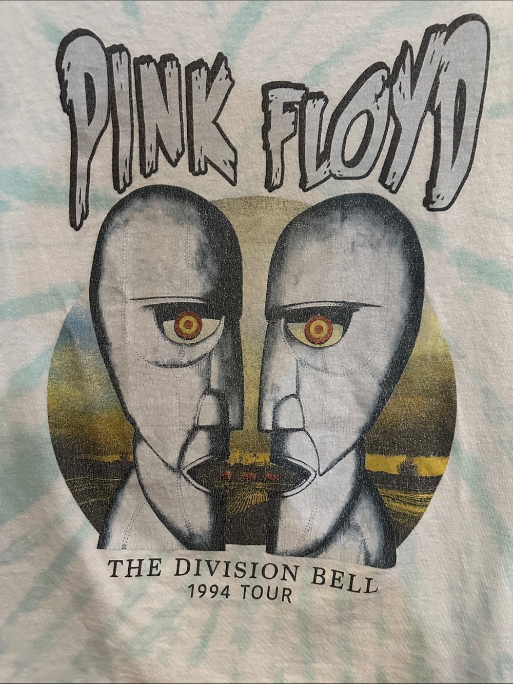 Pink Floyd The Division Bell 1994 Tour Tee — White, Black, Yellow Accents